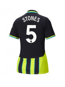 Manchester City John Stones #5 Replika Borta Kläder Dam 2024-25 Kortärmad